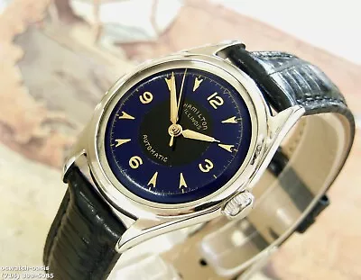 1950's Vintage HAMILTON Illinois Automatic Stunning Black & Blue DialServiced • $495