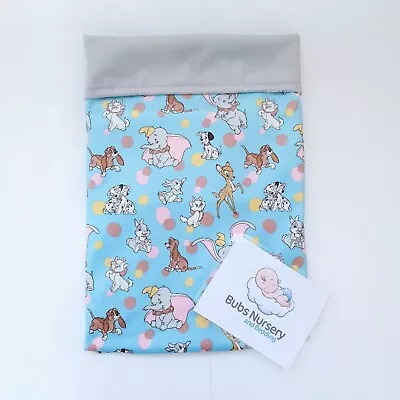Adorable  Classic Disney  Characters Soft Minky Baby Blanket-Aqua/grey • $38