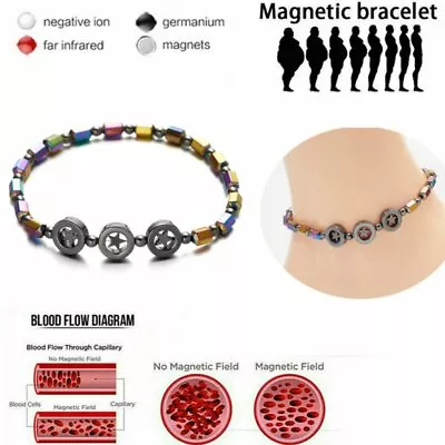 Magnetic Healing Therapy Bracelet Anklet Arthritis Weight Loss Pain Relief Gifts • $2.60