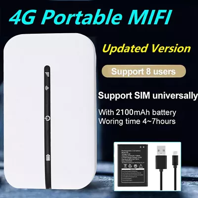 Unlocked 4G LTE Mobile Broadband WiFi Wireless Router Portable Car MiFi Hotspot • £20.99