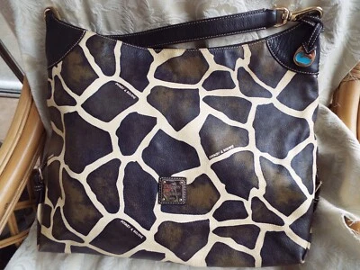 £70 • Buy Dooney And Bourke Giraffe Print Large Leather Shoulder Bag, Bag
