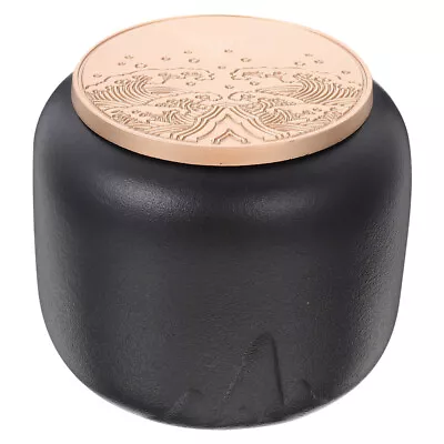 Black Pottery Tea Office Ceramic Tight Milk Container • £14.99