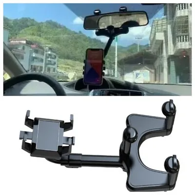 Car Rear View Mirror Mount Holder Stand For Apple IPhone Android Phone 360° • $17.98