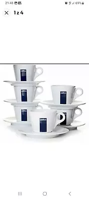 X6 Lavazza Americano Cup & Saucer Set Large Coffee Mug Italian Cups Cafe Gift • £36