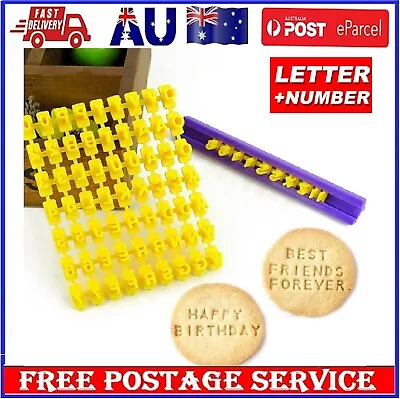 NEW Fondant Cake Alphabet Letter Number Cookies Biscuit Stamp Mold Cutter 73 Pcs • $11.99