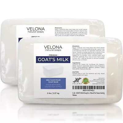 10 LB - GOATS MILK Soap Base By Velona | SLS/SLES Free | Melt And Pour • $48.95