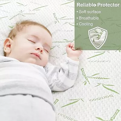 Quilted Mattress Cover Pad Protector Cooling Breathable Fitted Topper All Sizes • $20.99