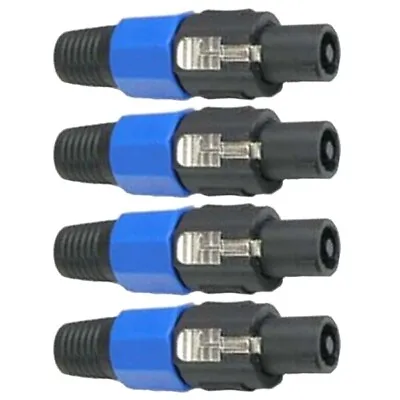 4x SpeakON Male 4 Pole Connector Head Line Plug Audio Speaker Cable Amp Adapter • $16.70