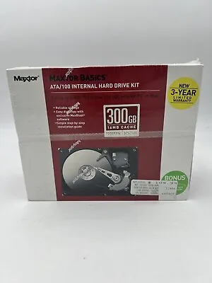 Vintage Maxtor Basics ATA/100 Internal Hard Drive Kit 300GB 16MB 7200RPM • $38.99