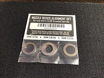 Muzzle Device Alignment Set 1/2x28 Threaded Barrels Shim Kit 5MDAS221 • $9.49