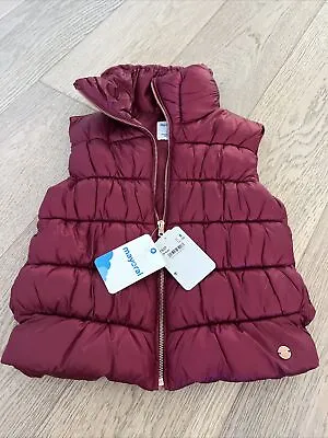 Mayoral Girls Winter Maroon Thick Puffy Vest 8 • $38