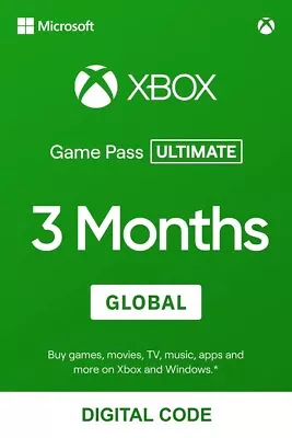 3 Months Xbox Game Pass Ultimate For GLOBAL - Offer Today + GIFT Special • $24.99