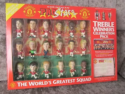 Manchester United Corinthian ProStars TREBLE WINNERS 1999 Rare Celebration Pack • £93.99