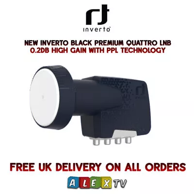 Inverto Premium Quattro 0.2dB PLL Technology LNB  ULN+ HD 4K For Multiswitches • £26.99