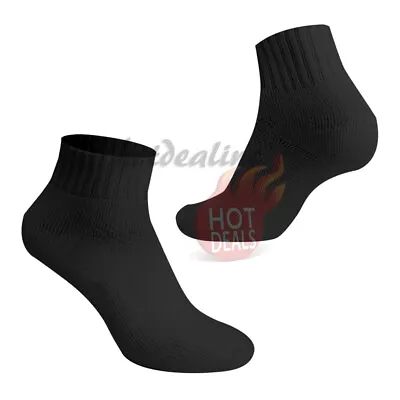 3/6/12 Pairs Men Sport Athletic Thick Cotton Ankle Low Cut Socks Size:9-11/10-13 • $5.99