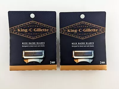 2 X King C. Gillette Neck Razor Blades 3 Pack NEW • $19.99