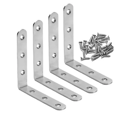 3.15  L-Shaped Bracket Corner Brace Stainless Steel Bracket Right Angle W/Screws • $220.79