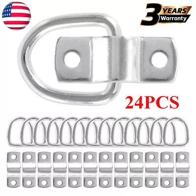 24PCS 1/4  D Ring Tie Downs Truck Car Trailer Tie Down Strap Chain Rope Rings US • $19.90