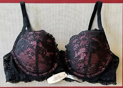 Victoria's Secret BIOFIT Unlined FULL COVERAGE Bra Beige W/Black Lace Size 36B • $19.80