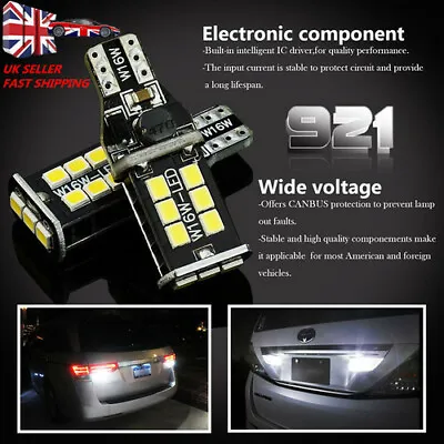 2x T15 Bulbs LED White Reverse Bright 6000K Canbus For Audi A6 4F C6 2004-2011 • £9.99