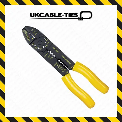 Crimping Tool Cable Cutter Electrical Wire Stripper Pliers Crimper • £14.39