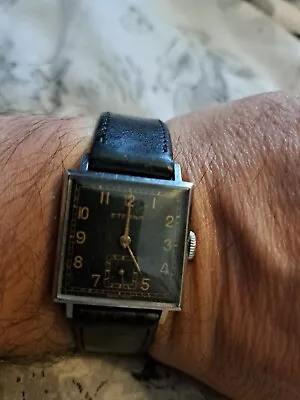 £150 • Buy 1940s Eterna Tank Watch Black Dial Vgc Working See Photos/Description