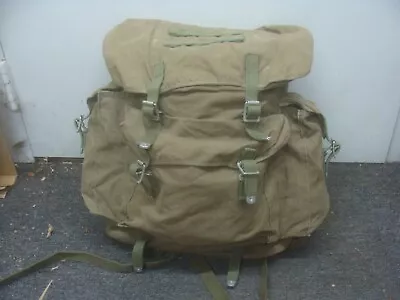 Vintage Canvas Rucksack German Military Backpack - NICE SHAPE • $119.99