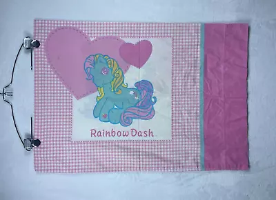 Vintage My Little Pony Pillowcase Rainbow Dash Sunny Daze Y2k 90s Pink Gingham • $39.99