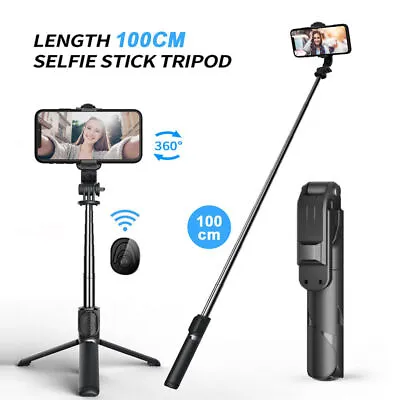 Telescopic Selfie Stick Bluetooth Tripod Remote For Phone IPhone Stand Holder UK • £6.98