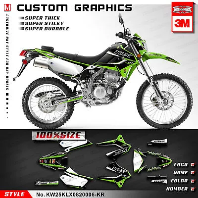 $149.89 • Buy Kungfu Graphics MX Enduro Sticker Kit For KLX250S KLX300 2008-2022 D Tracker X