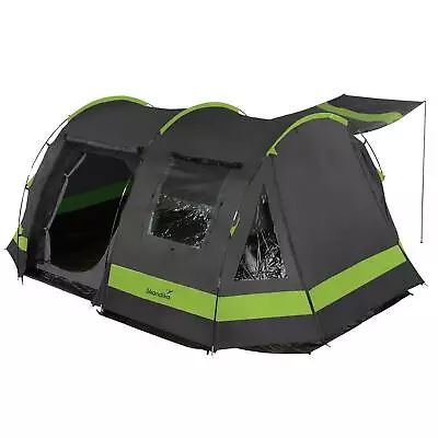 Skandika Kambo 4 Person Family Tent Camping Tent Tunnel Green Mosquito Nets NEW • £179