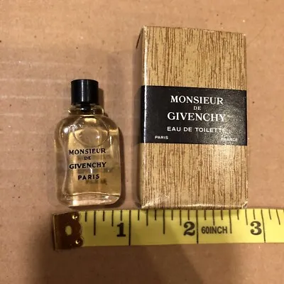 Miniature Monsieur De Givenchy Mens Eau De Toilette Fragrance Paris France New • $20