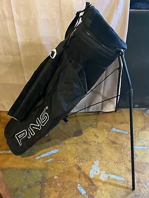 Vintage Black Ping Stand Bag Double Strap 4 Way Divider • $99