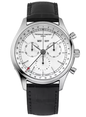 Frederique Constant Black Mens Chronograph Watch Classics FC-296SW5B6 • $895