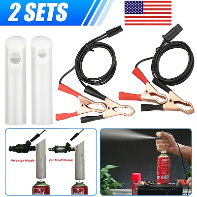 $7.69 • Buy Universal Fuel Injector Flush Cleaner Adapter DIY Kit Car Cleaning Tool + Nozzle