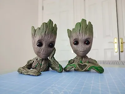 Groot Plant Pot Cartoon Baby Groot Plant Pot / Pen Holder With Drainage 2 Pack • £14.69