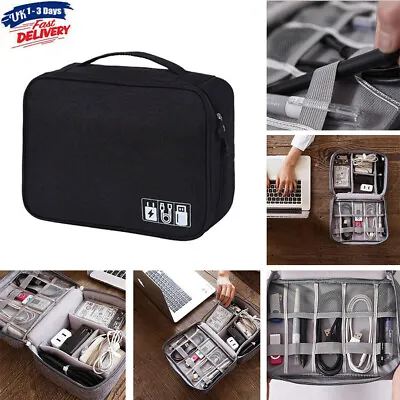 £6.65 • Buy Travel Cable Organizer Bag Electronic USB Accessories Storage Charger Drive Case