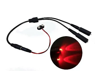 Red LED 2X Micro Effects Light Splitter Cable 9V For Prop Scenery MELKIT2R • $10.99
