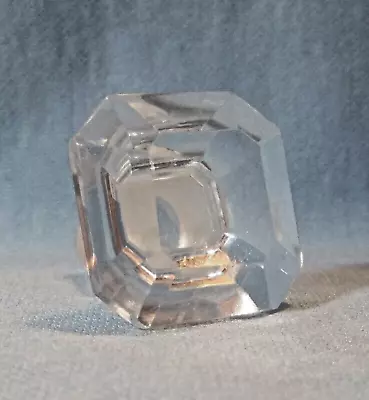 Vintage   Square FACETED CRYSTAL Perfume Bottle STOPPER • $11.77