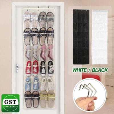 $7.31 • Buy 24 Pockets Shoe Holder Bag Organiser Over Door Hanging Shelf Rack Storage Hooks