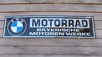 1964 & Later  Bmw Motorcycle/motorrad Dealer/service Sign/ad 1'x46'' Garage Art • $72.99