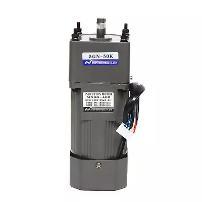 90W 1:50 0-27RPM 110V AC Gear Motor Electric Variable Speed Controller Torque • $101.65