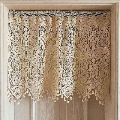 Retro Crochet Curtain Valance - Z61 • $16.99