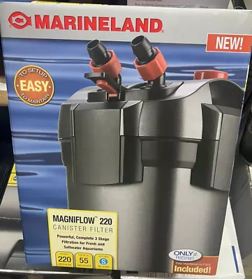 NEW Marineland MAGNIFLOW 220 55-Gallon Canister Filter • $109.99