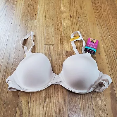 Maidenform Underwire Bra Sz 36A One Fabulous Fit 2.0 Tailored Demi Modern Cup  • $20.76