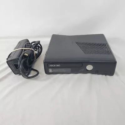 Microsoft Xbox 360 S Slim 4GB Console Model 1439 Matte Black Console & Cords • $62.98