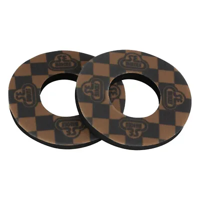 SE Racing CHECKERBOARD Old School BMX Bicycle Foam Grip Donuts BLACK/GOLD • $12.99