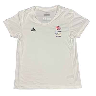 £11.99 • Buy White Adidas Climacool Team GB Tokyo 2020 Olympics Tshirt Medium