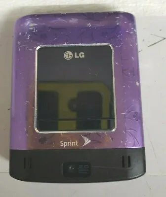 Sprint Lg Lotus Purple Flip Phone With Front Touch Screen Box & Manuals Works • $39.99