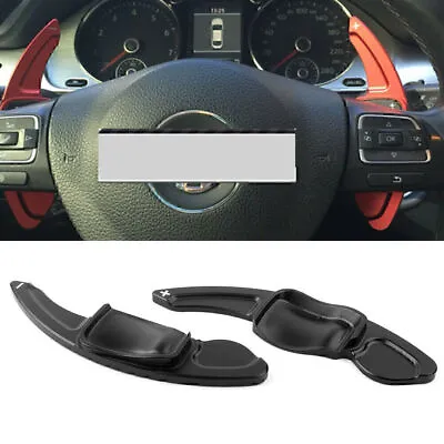 Black Steering Wheel DSG Paddle Extension Shift For VW Golf Jetta GTI R MK5 MK6 • $24.36